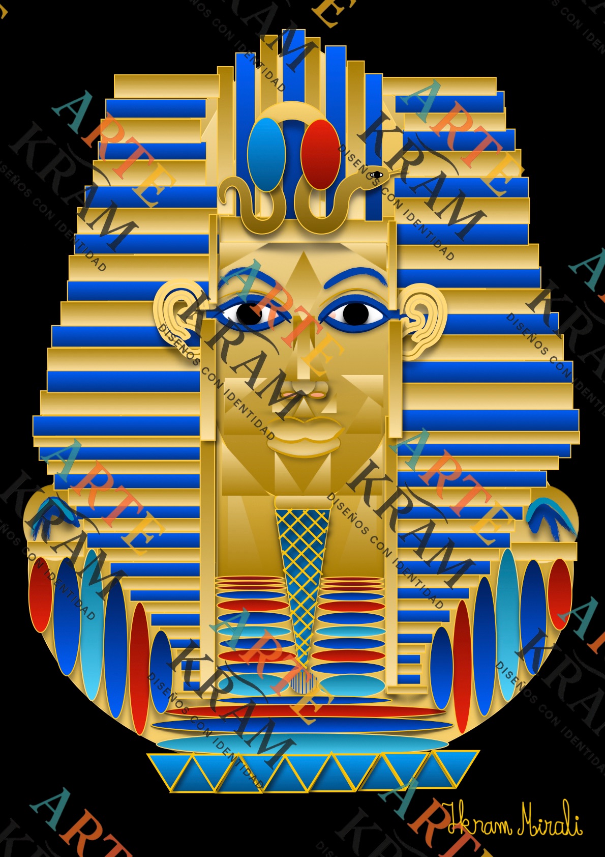 La máscara funeraria de Tutankamun